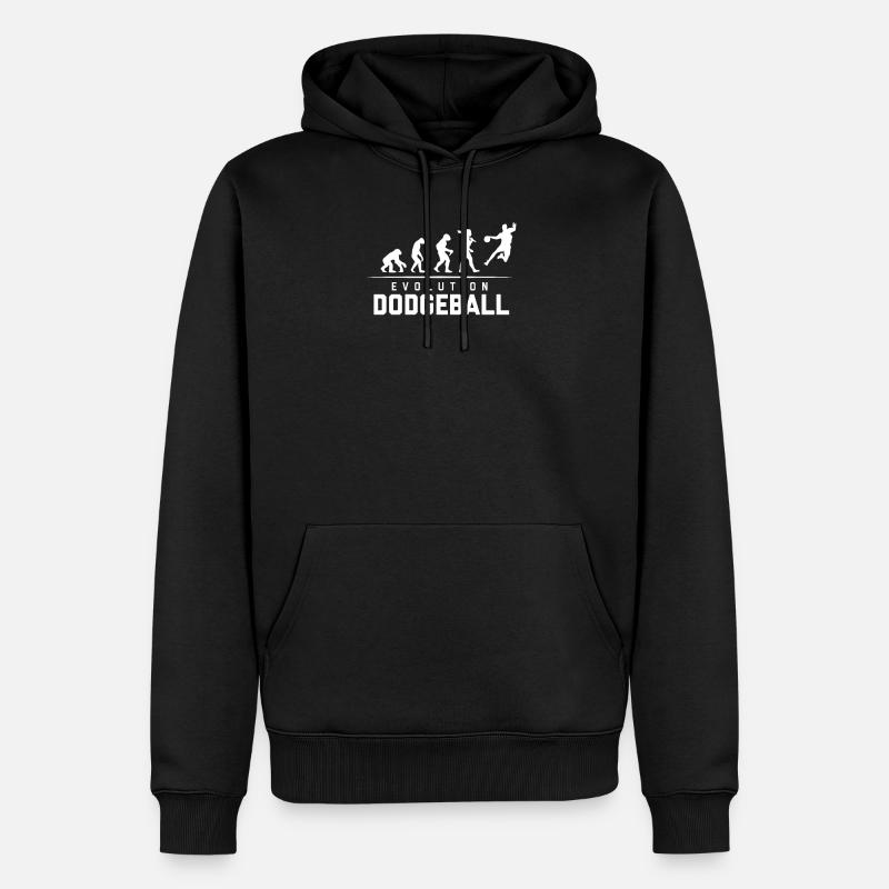 ÉVOLUTION DU DODGEBALL - Sweat à capuche Premium bio Homme - noir