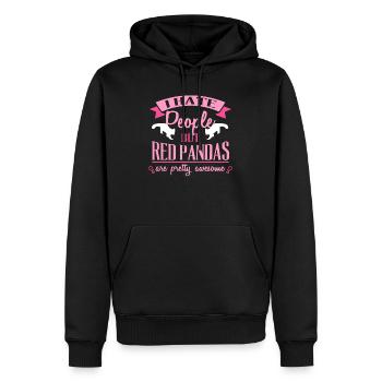Funny Red Panda Shirt For Girls And Women Who Love - Männer Premium Bio Hoodie - Schwarz - Vorne - Nico (187cm)