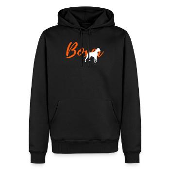 Nice Boxer Graphic T-Shirt - Männer Premium Bio Hoodie - Schwarz - Vorne - Nico (187cm)