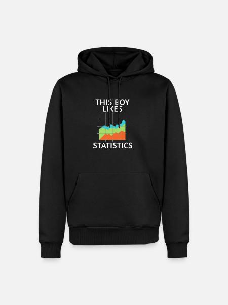 Data Science Statistics Ironic Statistician - Men’s Premium Organic Hoodie - black