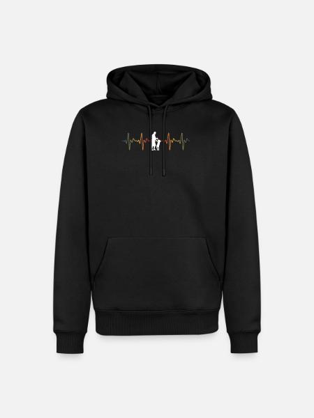Retro Papa Tea - Men’s Premium Organic Hoodie - black