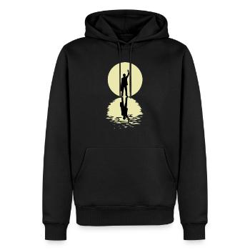 The Salesman And The Moon - Männer Premium Bio Hoodie - Schwarz - Vorne - Nico (187cm)
