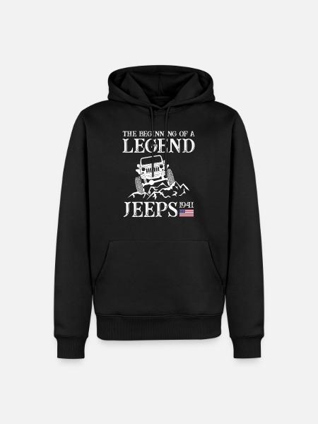 Jeeps Legend - Men’s Premium Organic Hoodie - black