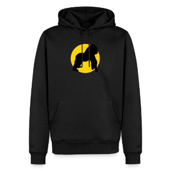 gorilla and moon - Men’s Premium Organic Hoodie - black - Front - Nico (187cm)