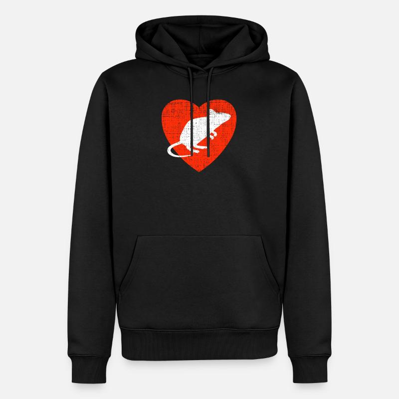 Cœur pour les souris - Sweat à capuche Premium bio Homme - noir
