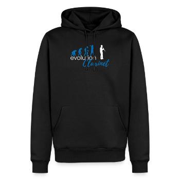 Clarinet Evolution - Männer Premium Bio Hoodie - Schwarz - Vorne - Nico (187cm)