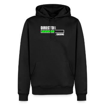 Director Loading Bar - Männer Premium Bio Hoodie - Schwarz - Vorne - Nico (187cm)