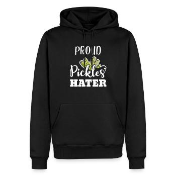 Fier Concombre Hater Anti-Vegan Food Rel - Sweat à capuche Premium bio Homme - noir - Devant - Nico (187cm)
