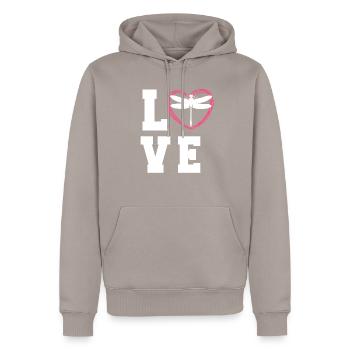 Dragonfly Tshirt For Women - Männer Premium Bio Hoodie - Taupe - Vorne - Nico (187cm)