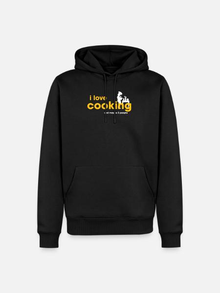 I Love Cooking - Men’s Premium Organic Hoodie - black