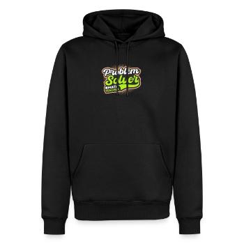 Professeur de mathématiques Résolution de problèmes - Sweat à capuche Premium bio Homme - noir - Devant - Nico (187cm)