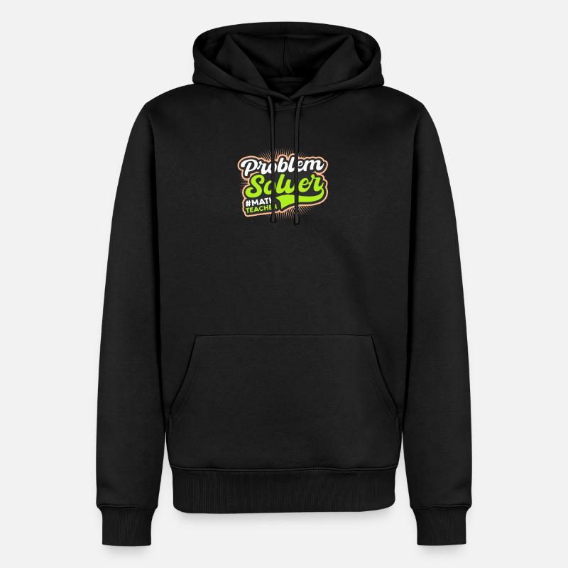 Math Teacher Problem Solver - Men’s Premium Organic Hoodie - black