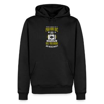 Sanitäter töten und zurückbringen - Männer Premium Bio Hoodie - Schwarz - Vorne - Nico (187cm)