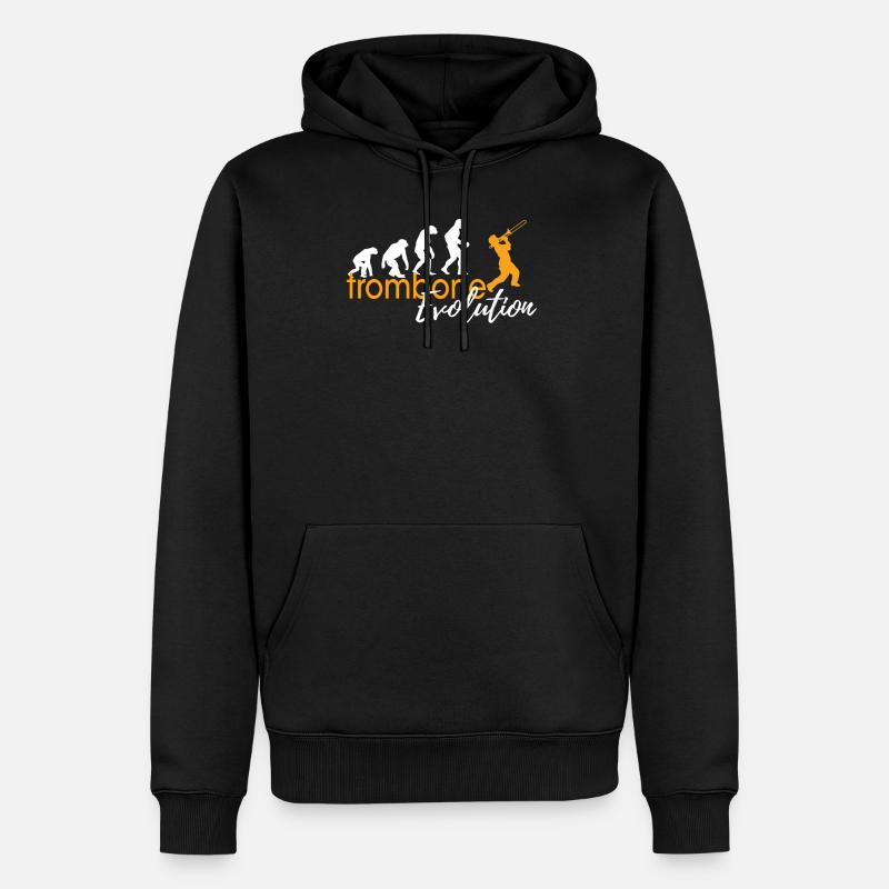 TROMBONE EVOLUTION - Männer Premium Bio Hoodie - Schwarz