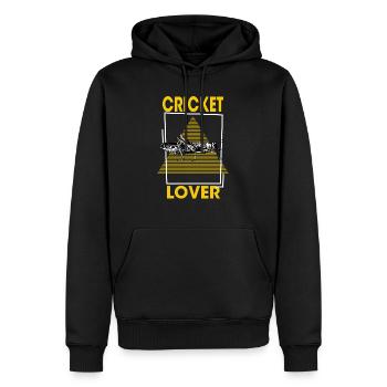 Cricket Lover - Kricket, Animals, Krekel - Männer Premium Bio Hoodie - Schwarz - Vorne - Nico (187cm)