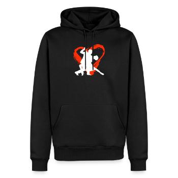 A Heart For Salsa - Männer Premium Bio Hoodie - Schwarz - Vorne - Nico (187cm)