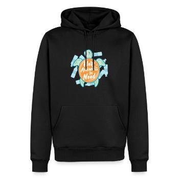 Help Animals Save Turtles Ocean Animal Rescue - Men’s Premium Organic Hoodie - black - Front - Nico (187cm)