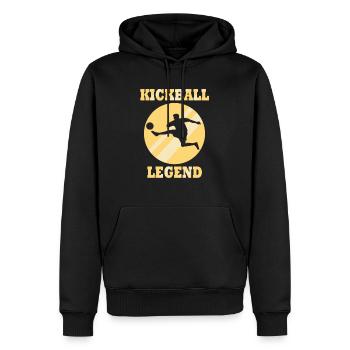 Lustiges Sprichwort Kickball spielen Ballsport - Männer Premium Bio Hoodie - Schwarz - Vorne - Nico (187cm)