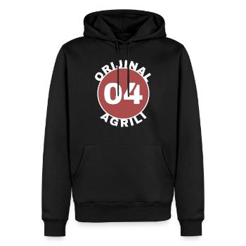 Ağrı - Männer Premium Bio Hoodie - Schwarz - Vorne - Nico (187cm)
