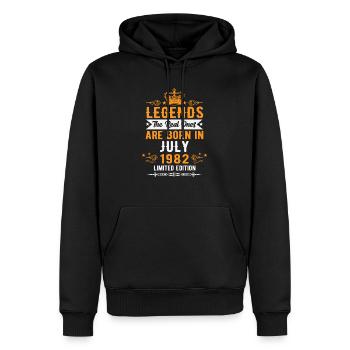 July 1982 - 40th birthday gift. Awesome. - Men’s Premium Organic Hoodie - black - Front - Nico (187cm)
