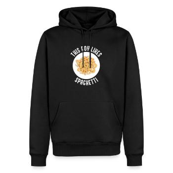 Spaghetti lustiges Zitat Nudeln und Pasta essen - Männer Premium Bio Hoodie - Schwarz - Vorne - Nico (187cm)