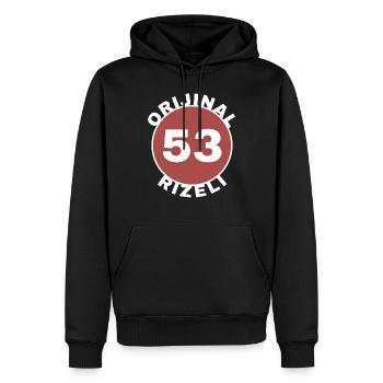 Rize - Sweat à capuche Premium bio Homme - noir - Devant - Nico (187cm)