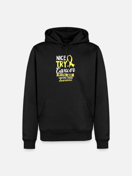 Sarcoma Cancer Nice Try Cancer - Men’s Premium Organic Hoodie - black