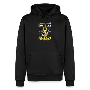 Sarcoma Cancer Don't Let Friends Fight Alone - Men’s Premium Organic Hoodie - black - Front - Nico (187cm)