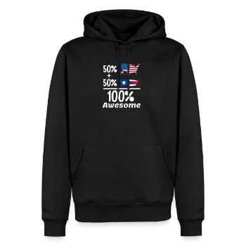 Portoricain traditionnel 50 America Rico 100 - Sweat à capuche Premium bio Homme - noir - Devant - Nico (187cm)
