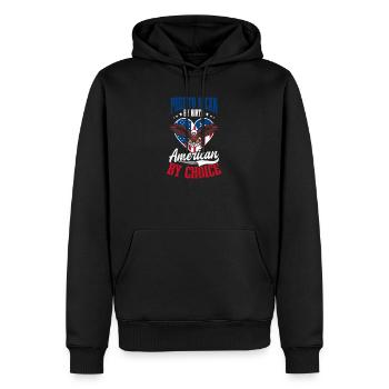 Portoricain traditionnel par naissance par choix - Sweat à capuche Premium bio Homme - noir - Devant - Nico (187cm)