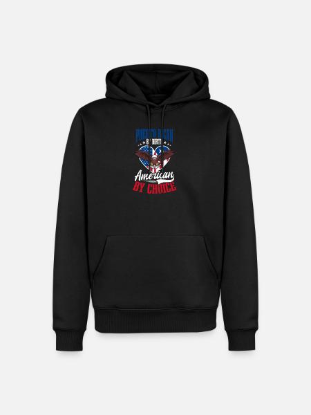 Traditioneller Puertoricaner von Geburt nach Wahl - Männer Premium Bio Hoodie - Schwarz