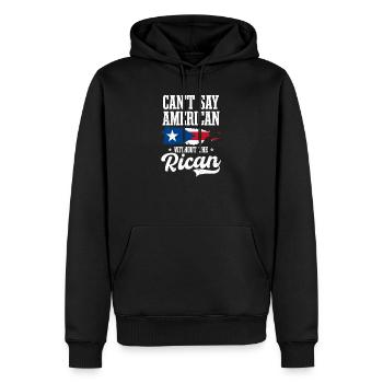 Les Portoricains traditionnels disent américains sans - Sweat à capuche Premium bio Homme - noir - Devant - Nico (187cm)