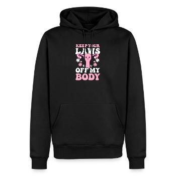 Roe v Wade Pro Choice Gardez vos lois hors de mon corps - Sweat à capuche Premium bio Homme - noir - Devant - Nico (187cm)