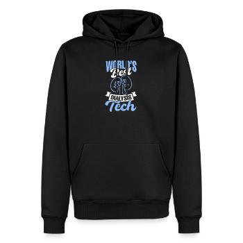 Dialyse Tech Welten Beste Dialysetechnik - Männer Premium Bio Hoodie - Schwarz - Vorne - Nico (187cm)