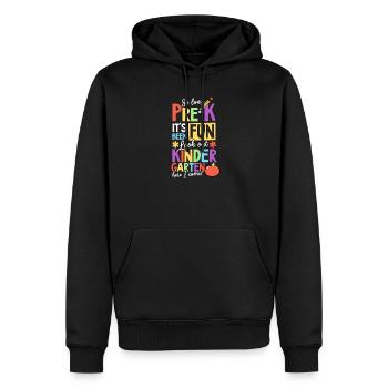 Premier jour d’école Long pre-K Kindergarten I Come - Sweat à capuche Premium bio Homme - noir - Devant - Nico (187cm)