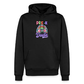 Erster Schultag Pre-K Dude - Männer Premium Bio Hoodie - Schwarz - Vorne - Nico (187cm)