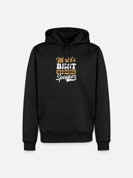 Speaker Worlds Bester Hochzeitsredner - Männer Premium Bio Hoodie - Schwarz