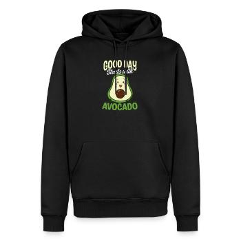 Avocado Guten Tag Beginnen Sie mit Avocado - Männer Premium Bio Hoodie - Schwarz - Vorne - Nico (187cm)