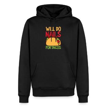 Nail Tech fera des ongles pour tacos Cinco De Mayo - Sweat à capuche Premium bio Homme - noir - Devant - Nico (187cm)
