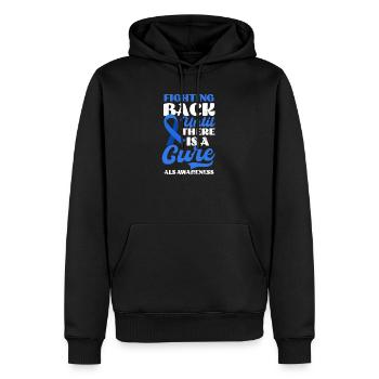 Als Bewusstsein wehren sich bis zur Heilung - Männer Premium Bio Hoodie - Schwarz - Vorne - Nico (187cm)