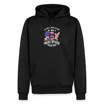 4th July Police Officer Time In Uniform Over - Men’s Premium Organic Hoodie - black - Front - Nico (187cm)