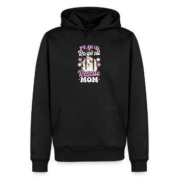 Ragdoll Katze Stolze Ragdoll Rettung Mama - Männer Premium Bio Hoodie - Schwarz - Vorne - Nico (187cm)