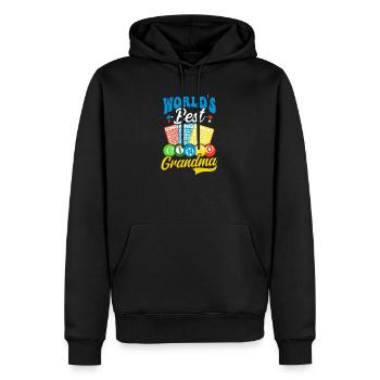 Bingo Queen Worlds Meilleure grand-mère de bingo - Sweat à capuche Premium bio Homme - noir - Devant - Nico (187cm)