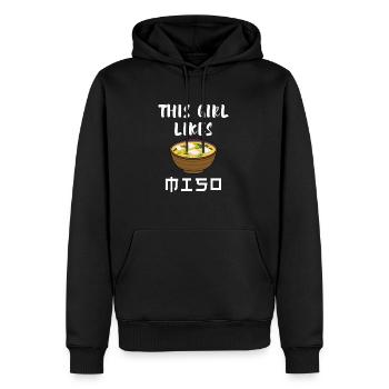Mädchen mag Miso-Suppe Ironisches Ramen - Männer Premium Bio Hoodie - Schwarz - Vorne - Nico (187cm)