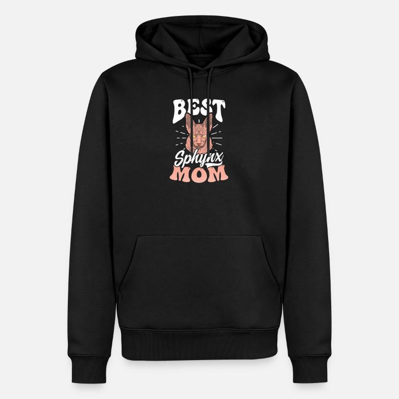 Sphynx Chat Meilleur Sphynx Maman - Sweat à capuche Premium bio Homme - noir