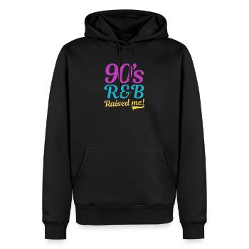 I Love The 90s 90s R&B Raised Me - Männer Premium Bio Hoodie - Schwarz - Vorne - Nico (187cm)