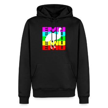 CADEAUX DE L’UEM - Sweat à capuche Premium bio Homme - noir - Devant - Nico (187cm)
