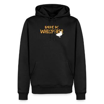 Duck Whisperer Graphic Tshirt - Männer Premium Bio Hoodie - Schwarz - Vorne - Nico (187cm)
