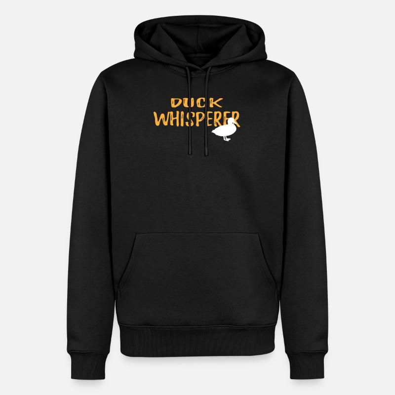 Duck Whisperer Graphic Tshirt - Männer Premium Bio Hoodie - Schwarz