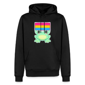 Froggy Pan - Men’s Premium Organic Hoodie - black - Front - Nico (187cm)